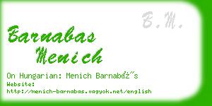 barnabas menich business card